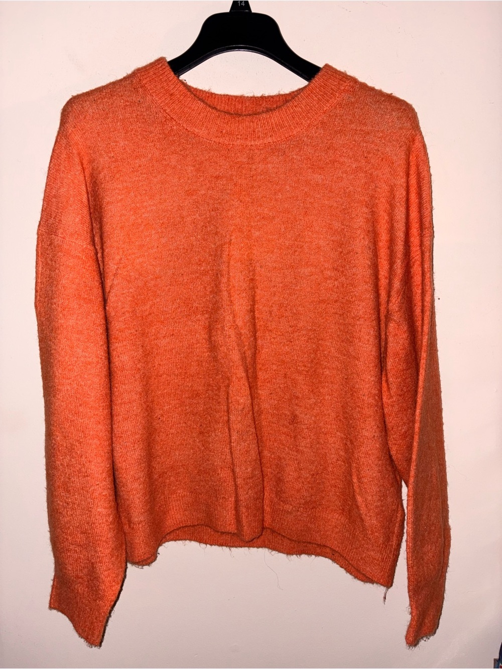 H&M size XL orange crewneck sweater